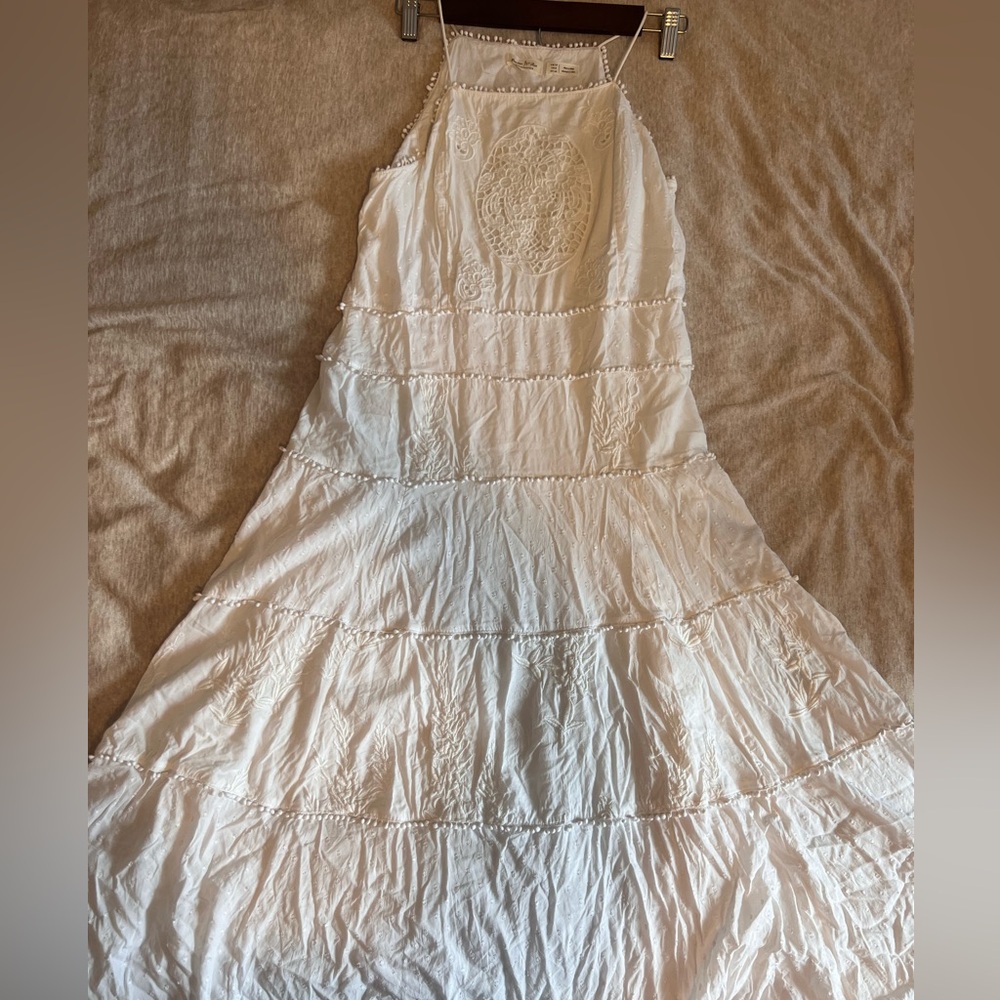 Anthropologie Meadow Rue White Maxi Sundress